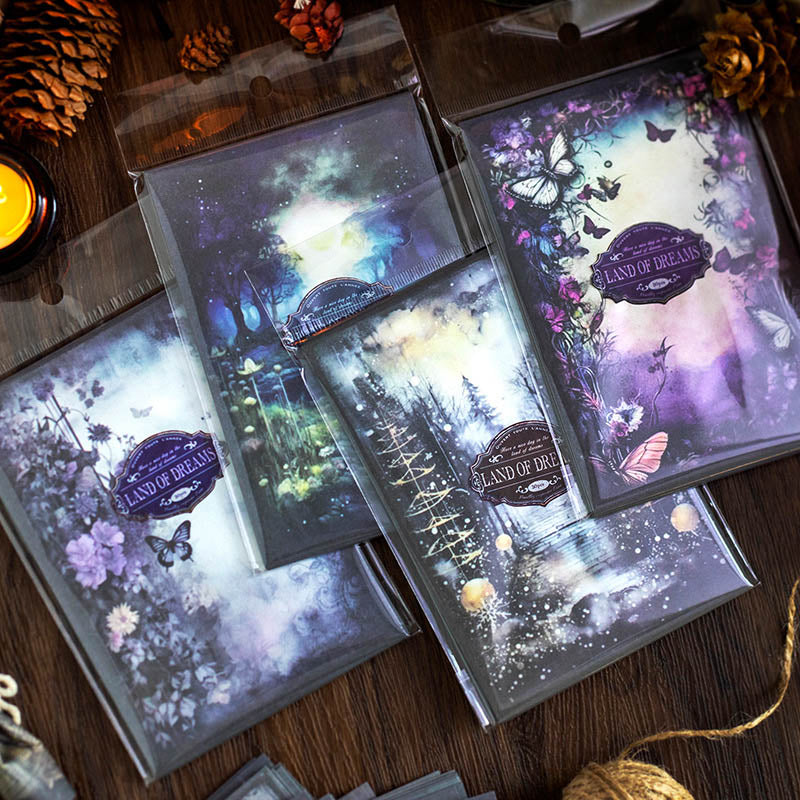 Mg04044 Dark Vintage Paper Sheets 95*140Mm 30Pc