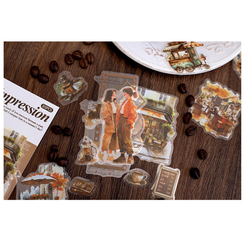 MG051-0021-Yan Ji PET sticker pack Chi Yu life series character life theme handbook decoration material 30 pieces 5 types