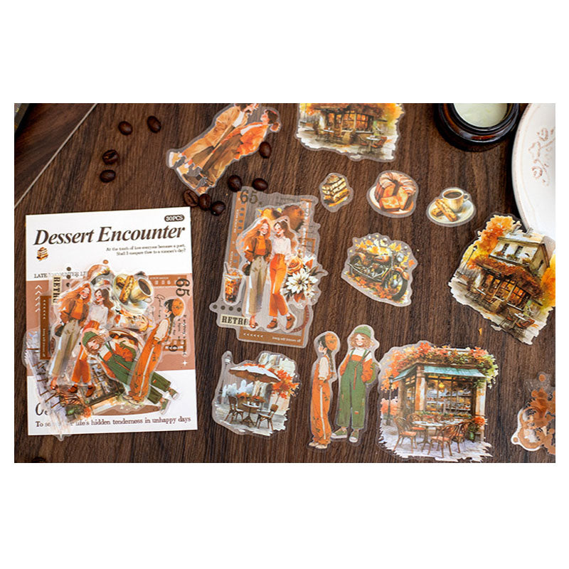 MG051-0023-Yan Ji PET sticker pack Chi Yu life series character life theme handbook decoration material 30 pieces 5 types
