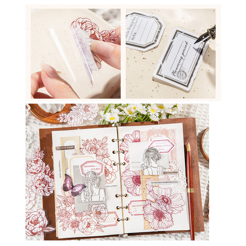 MHD004 Blooming Flower Sticker 76*80Mm 40Pc