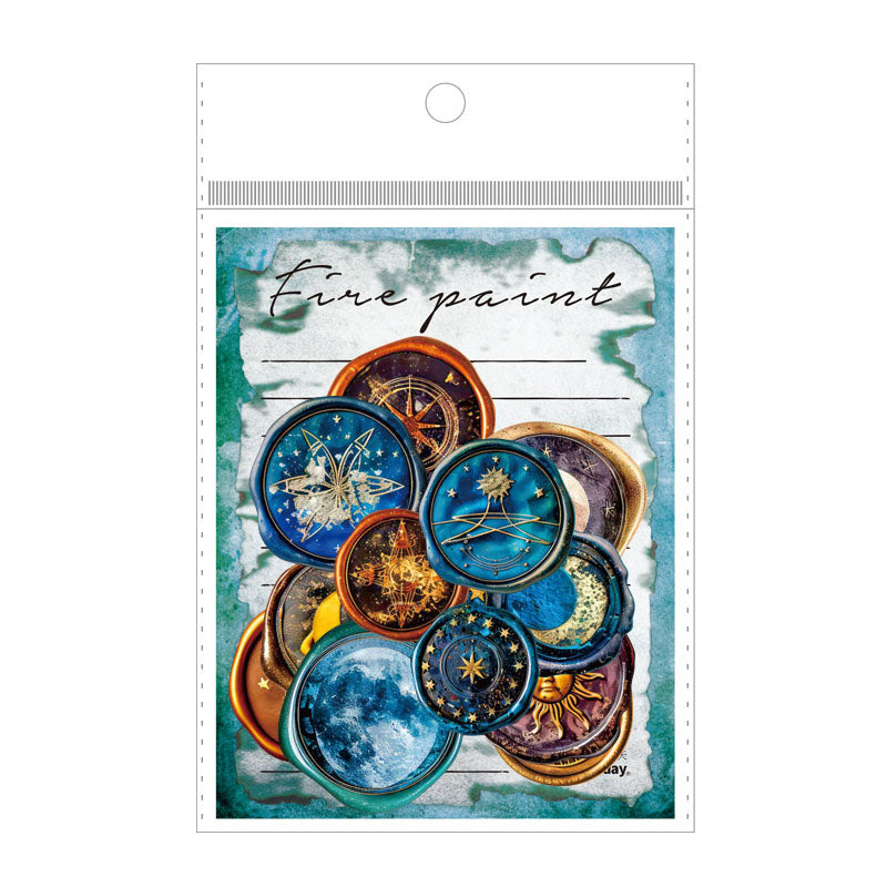 MHD-HQXJ003-Good day sticker pack wax letter series retro wax handbook decoration material stickers 30 pieces 4 types
