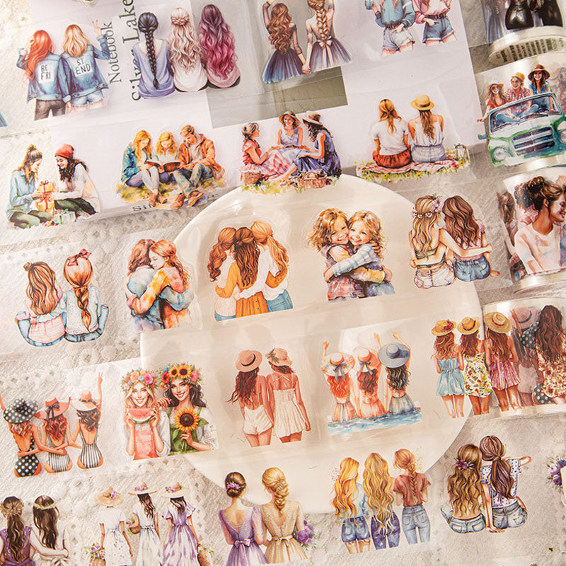 MHD-JBEX005-A|Friendship Sticker Roll| PET Sticker Roll | Precut |