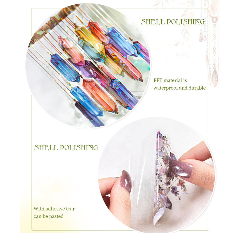 MHD-TFSY002-A beautiful day PET stickers Listen to the wind and talk about the series of pendants theme handbook creative materials 10 pieces 6 types