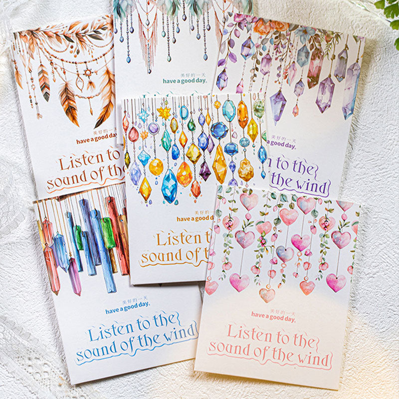 MHD-TFSY002-A beautiful day PET stickers Listen to the wind and talk about the series of pendants theme handbook creative materials 10 pieces 6 types