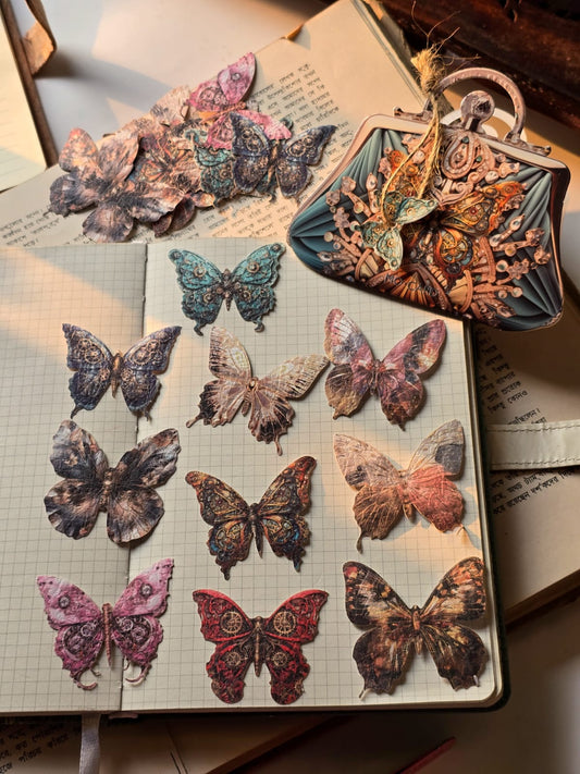 MMK06H156-Momo sticker pack Brilliant streamer box series retro notebook DIY material decoration base 20 pieces into 6 types