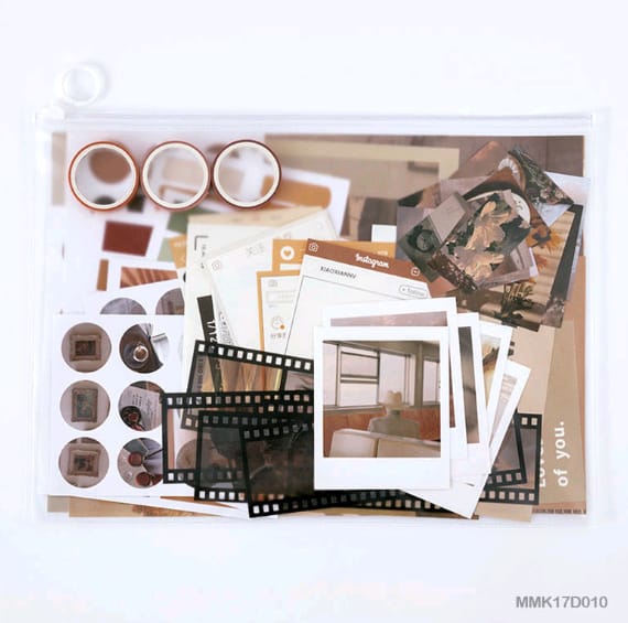 MMK17D010 - Journal Paper, Transparent Stickers Combo | 64 Pcs | Within 210-297 mm