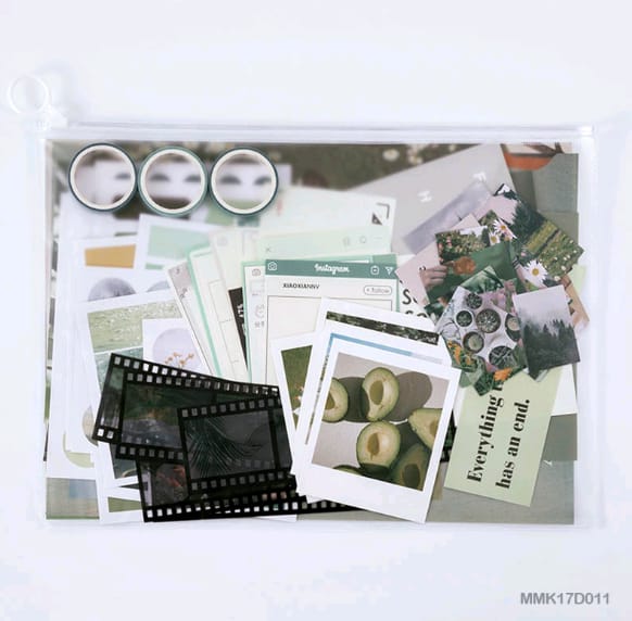 MMK17D011 - Journal Paper, Transparent Stickers Combo | 64 Pcs | Within 210-297 mm | Journal Kit