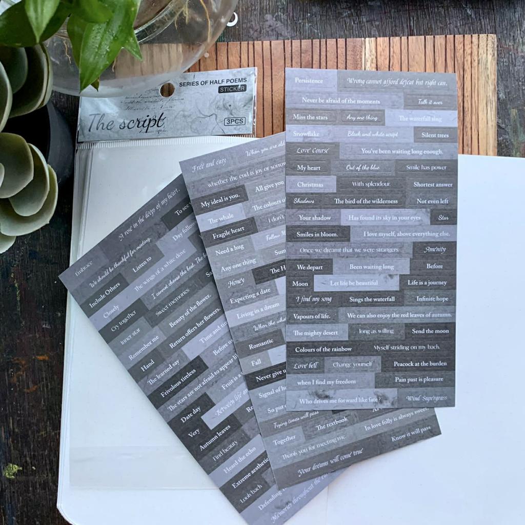MP224462 Quote Strip Vintage Sticker 3 Sheets.