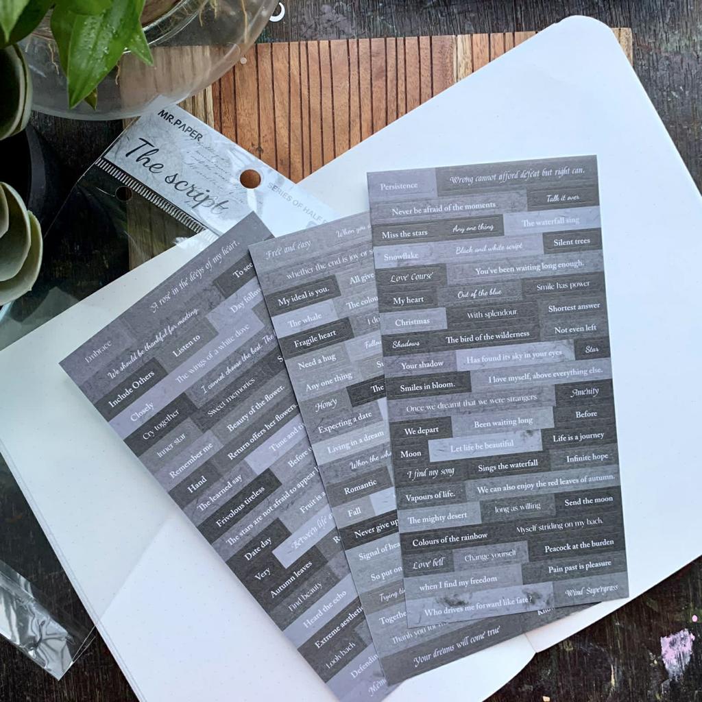 MP224462 Quote Strip Vintage Sticker 3 Sheets.