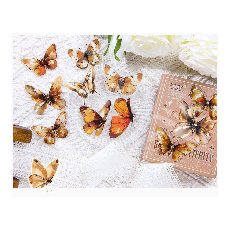MXDY602 - pet stickers Moxiang butterfly shadow series creative stickers retro butterfly handbook material stickers