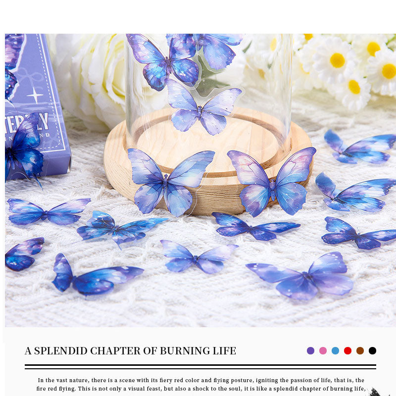 MXDY605 - pet stickers Moxiang butterfly shadow series creative stickers retro butterfly handbook material stickers