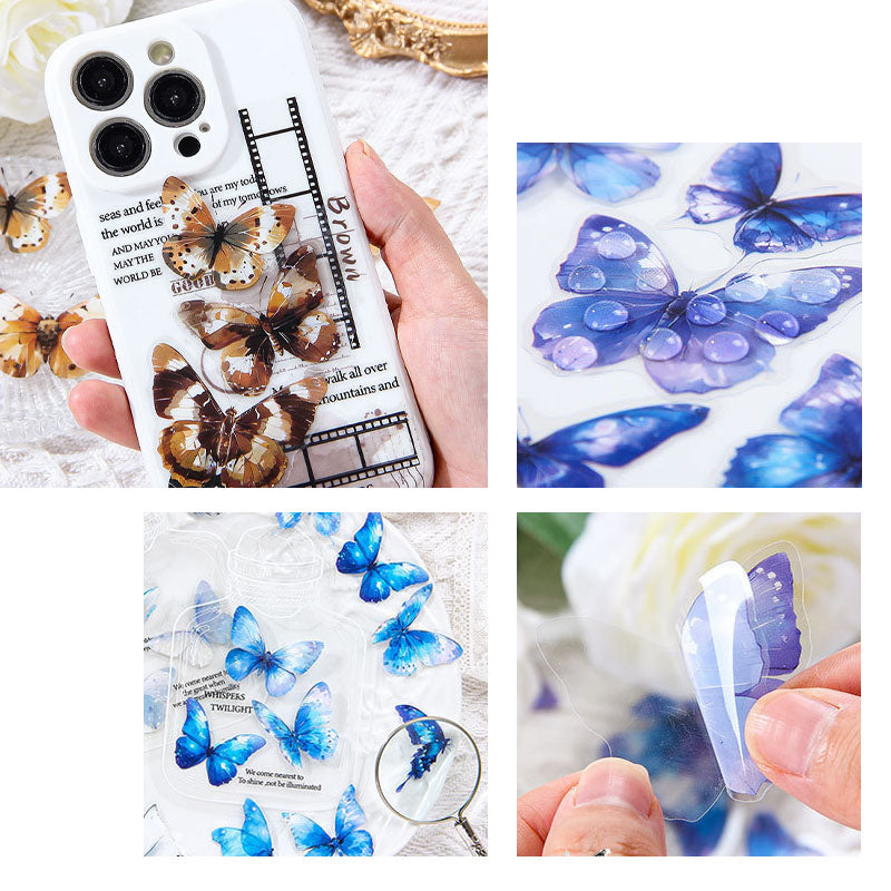 MXDY605 - pet stickers Moxiang butterfly shadow series creative stickers retro butterfly handbook material stickers