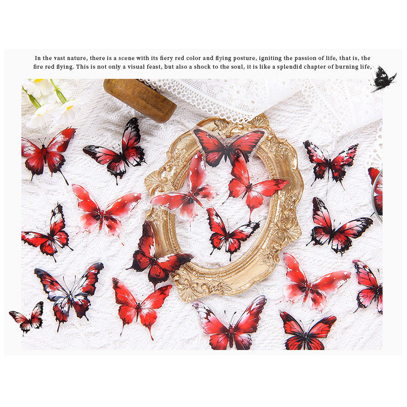 MXDY606 - pet stickers Moxiang butterfly shadow series creative stickers retro butterfly handbook material stickers