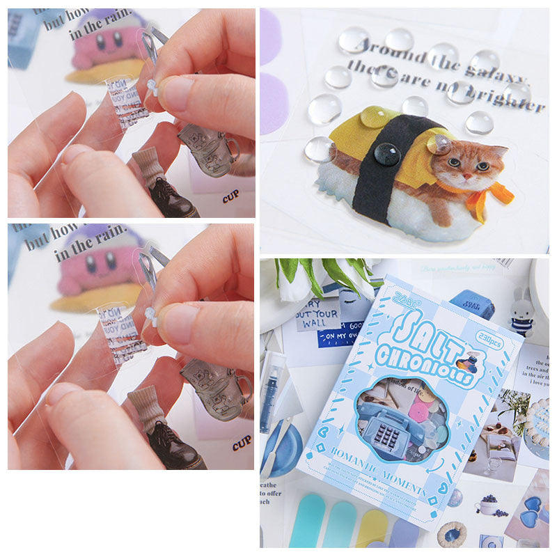 MXSK401 -Mini Journal Kit| sticker diffuse enjoy the moment series of cutting film hand curtain waterproof material DIY stickers 230 4