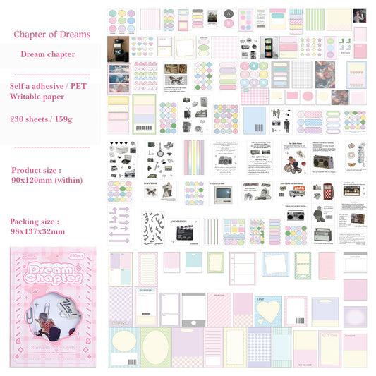 MXSK402 - Mini Journal Kit| sticker diffuse enjoy the moment series of cutting film hand curtain waterproof material DIY stickers 230 4