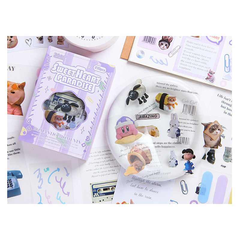 MXSK403 - Mini Journal Kit| material paper Qimeng Huajian series non-sticky DIY collage retro creative notebook