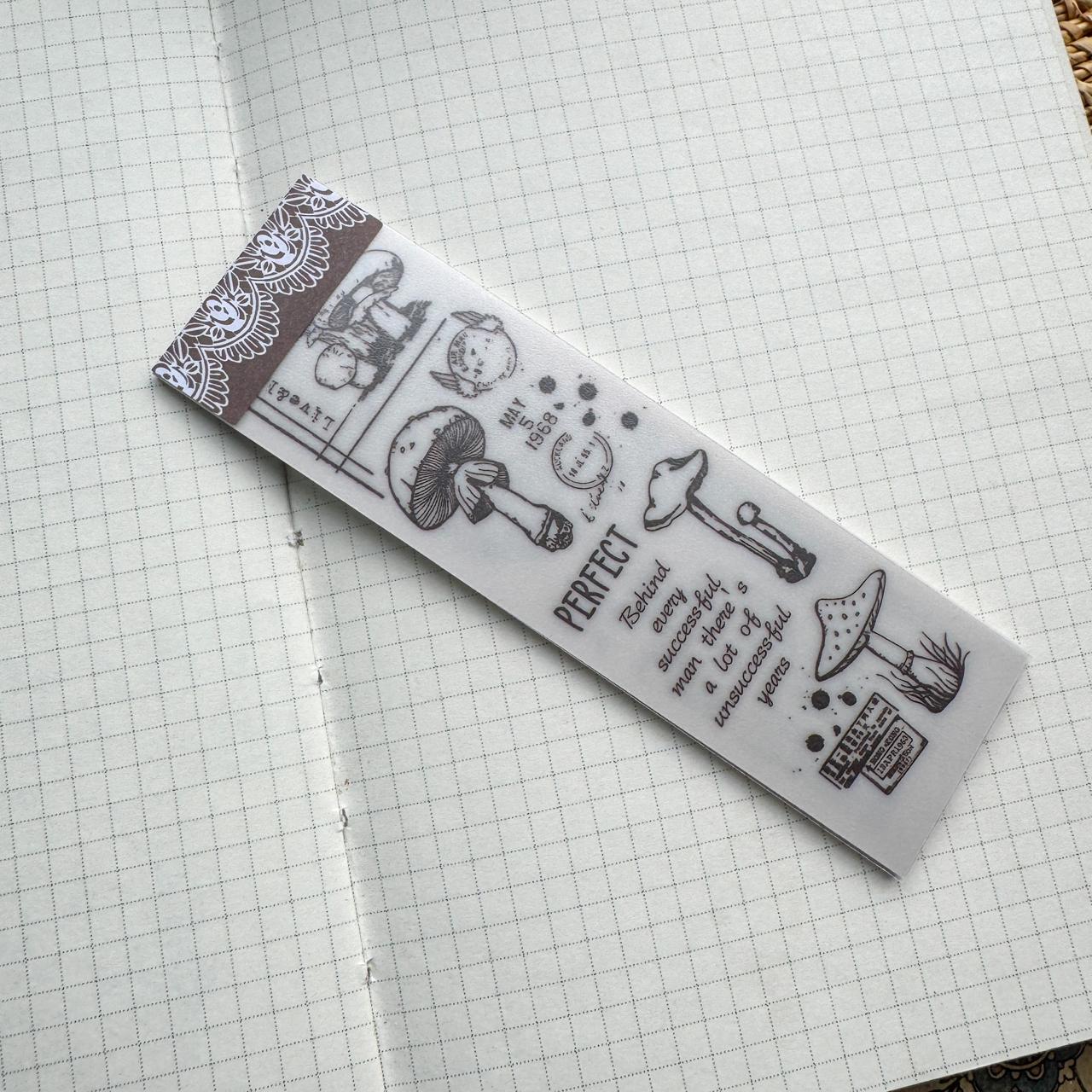 NNHY805 - sticker this murmur flower series creative retro sulphuric acid paper white ink hand account material 30 sheets into