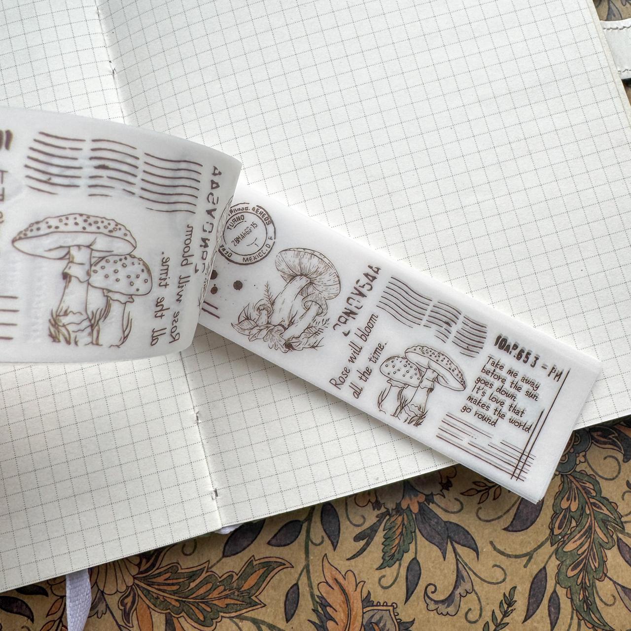 NNHY805 - sticker this murmur flower series creative retro sulphuric acid paper white ink hand account material 30 sheets into