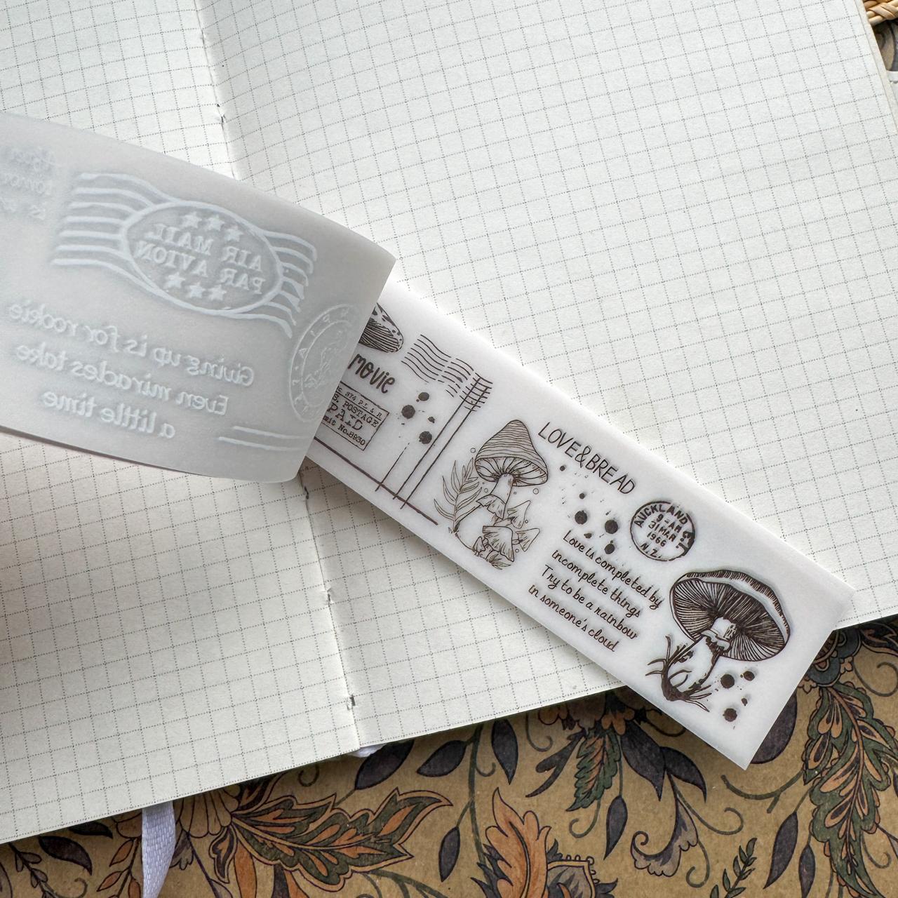 NNHY805 - sticker this murmur flower series creative retro sulphuric acid paper white ink hand account material 30 sheets into