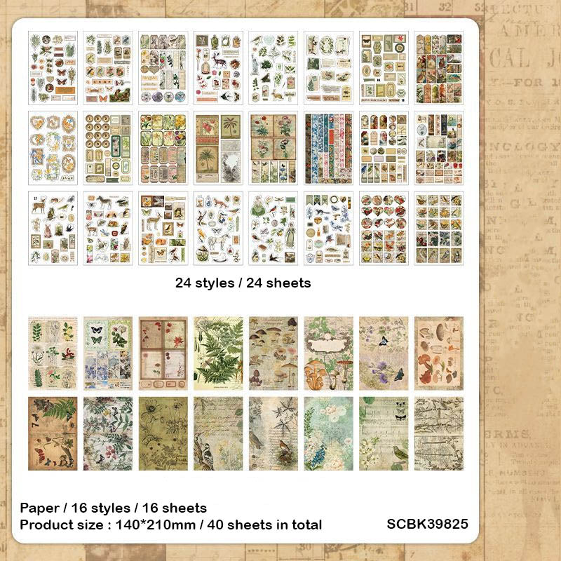 Scbk39825 Paper Cutout & Sticker Book 40Pc