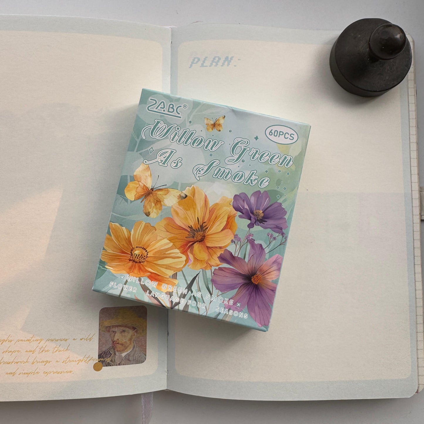 SJHY602 - Cross-border pet stickers four seasons flower language series creative flower theme handbook retro stickers 60 pieces into 6 types