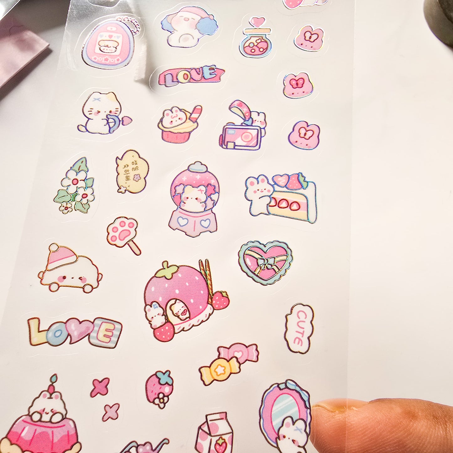 TGXY401 - sticker candy heart langu series children cute sticker waterproof pet hand account diy film card