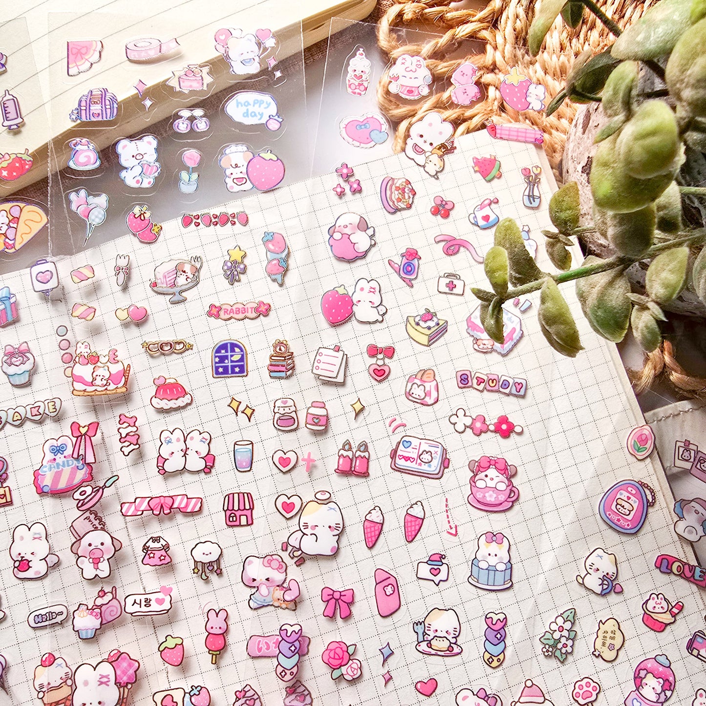 TGXY401 - sticker candy heart langu series children cute sticker waterproof pet hand account diy film card