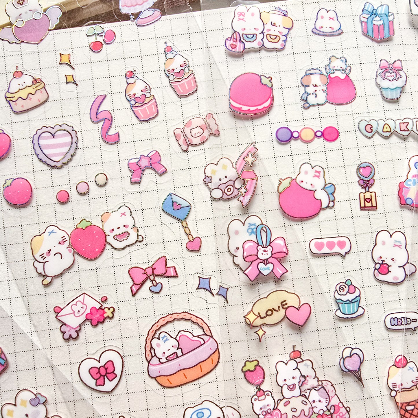 TGXY401 - sticker candy heart langu series children cute sticker waterproof pet hand account diy film card
