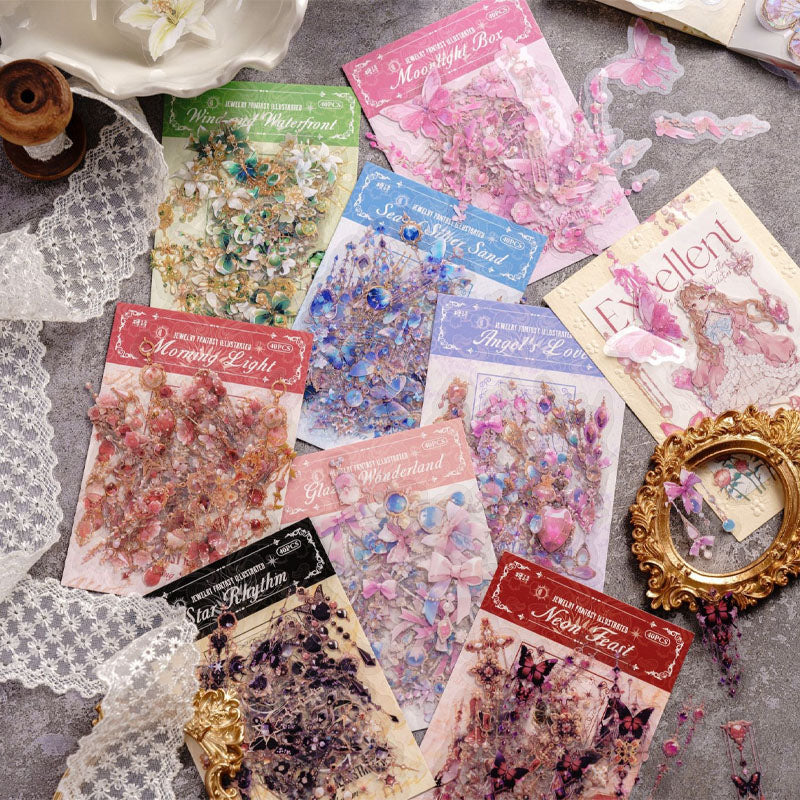 TS06G182 Jewelry Fantasy Illustrated Sticker 40Pc