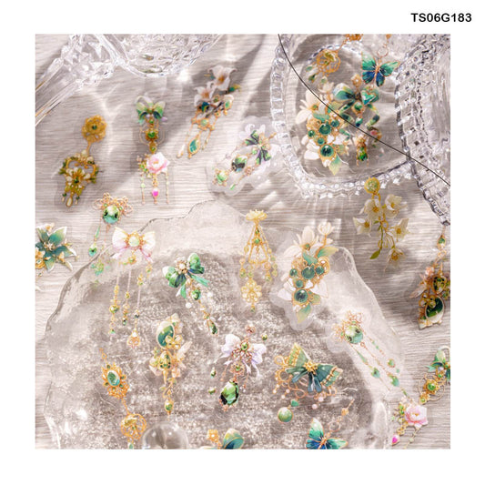 TS06G183 Jewelry Fantasy Illustrated Sticker 40Pc