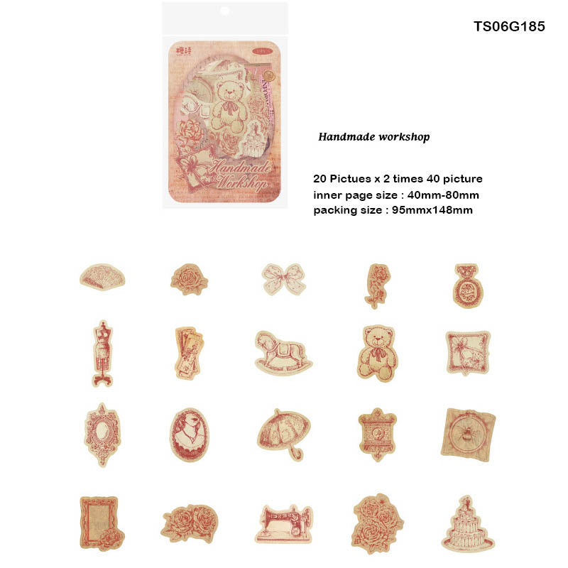 TS06G185 Candy Poetry Retro Paper Cutout 40Pc