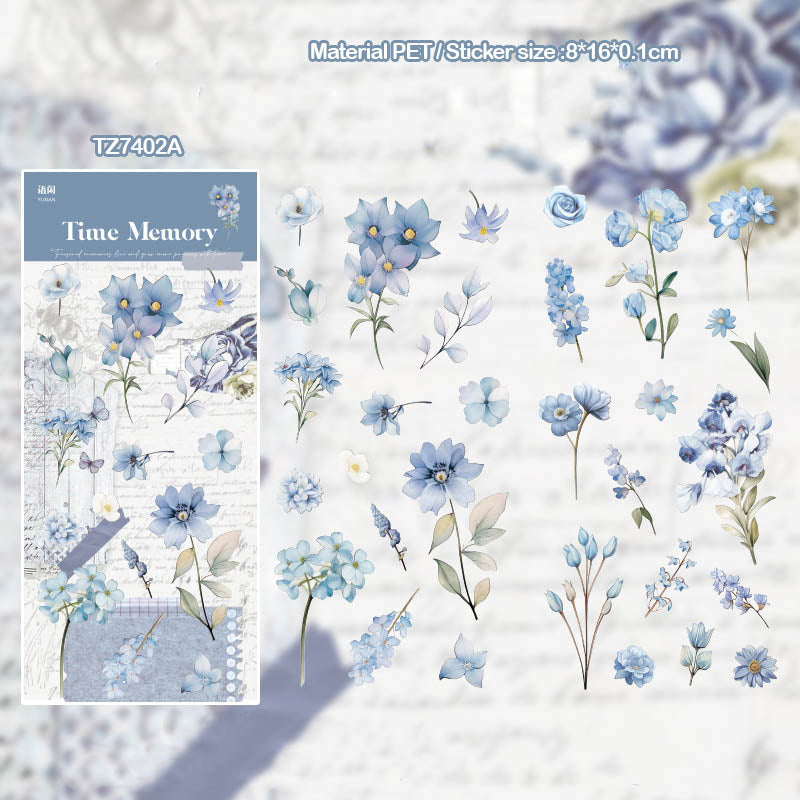 Tz7402A Time Memory Flower Sticker Pack 2 Sheets
