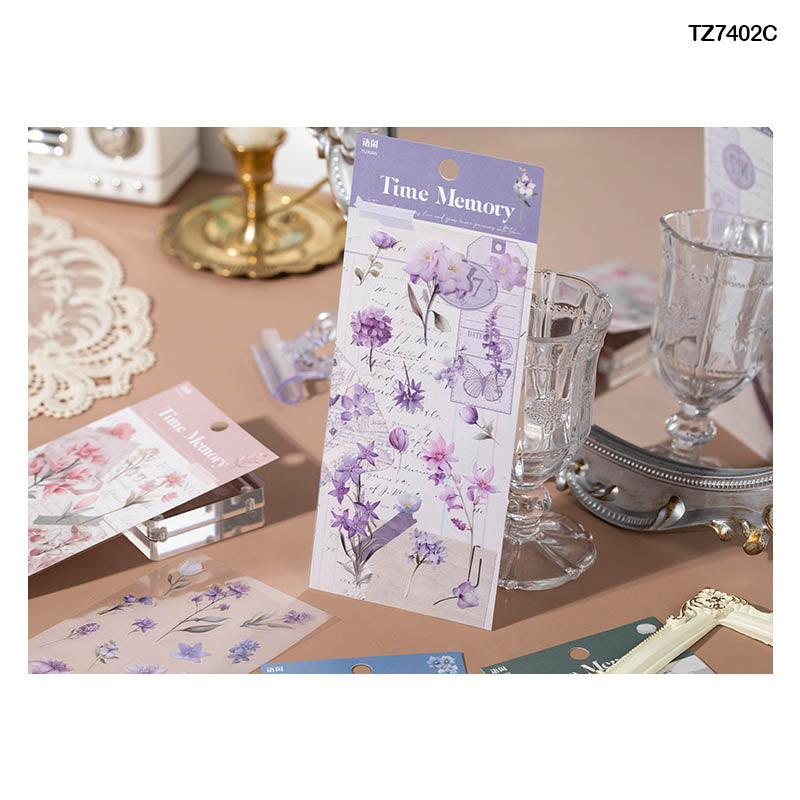Tz7402C Time Memory Flower Sticker Pack 2 Sheets