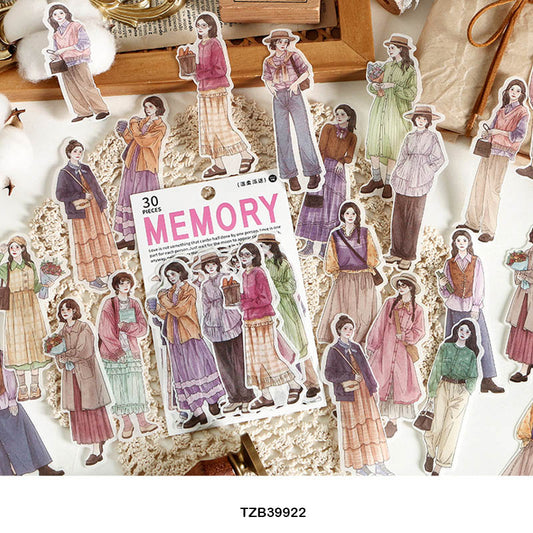 Tzb39922 Japanese Character Deco Sticker 30Pc