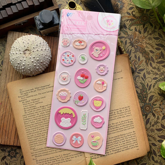 WXMYZ 2 Wax Sealed Themed Sticker | Wax Stamp Sticker