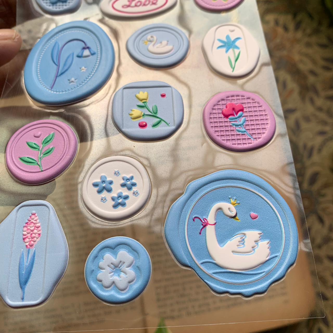WXMYZ 6 Wax Sealed Themed Sticker | Wax Stamp Sticker