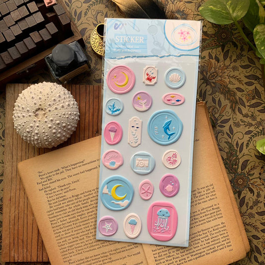 WXMYZ 7 Wax Sealed Themed Sticker | Wax Stamp Sticker