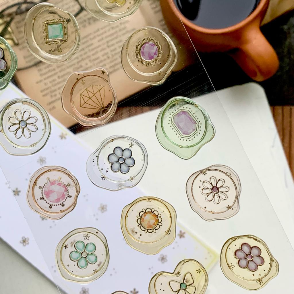 ZWBY5 Transparent Wax Stamp Sticker