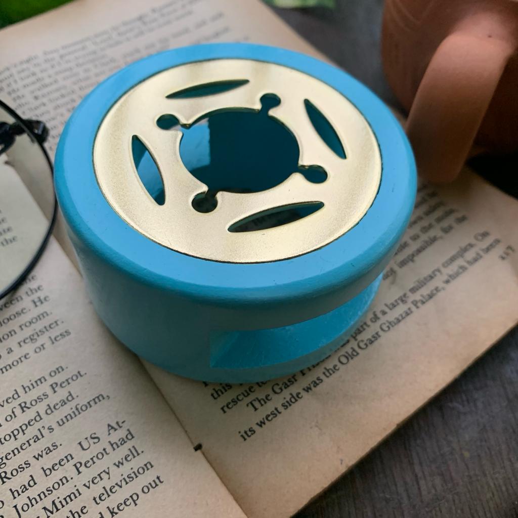 Wax Spoon Holder Stove Blue