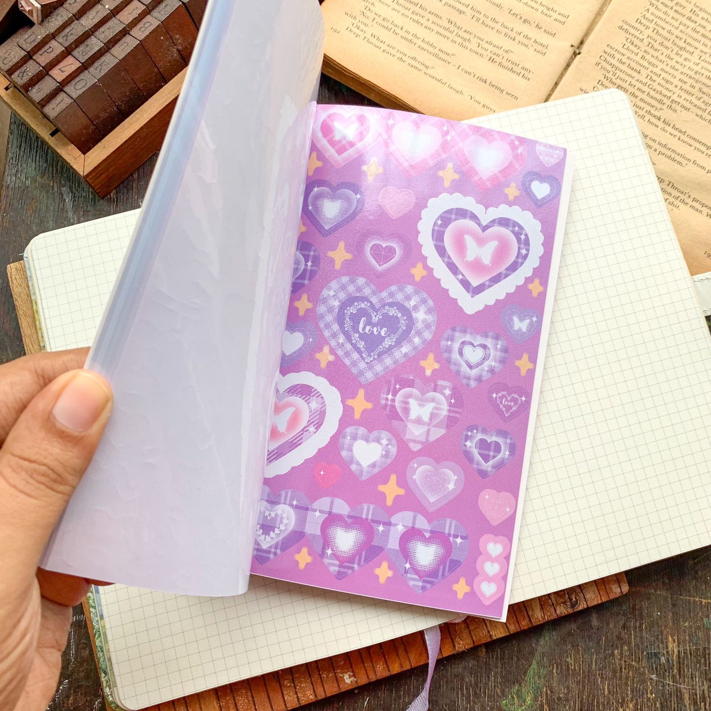 KQ-1624-MSR - Kawaii Decorative Sticker Book | Deco Stickers | 24 Sheets | 12.5x18.5CM | Misty Secret Realm