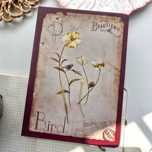 Nb32k8503bll C Vintage flower  Vintage Notebook 133*180mm Diary