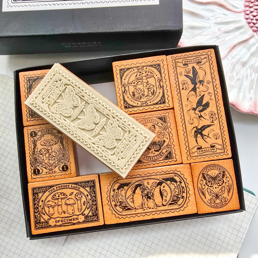Yz6523 | Wooden stamp | Seal butterfly Big stamps 151*121 mm