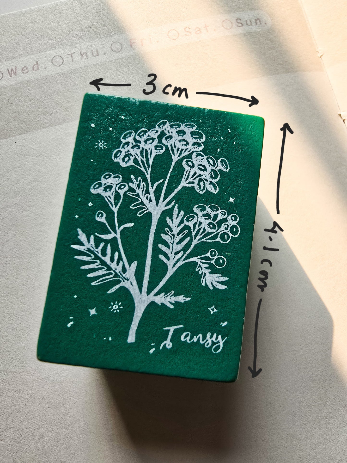 SXHX201 - C Wooden Stamp | Flower | The Wooden Stamp | Green box
