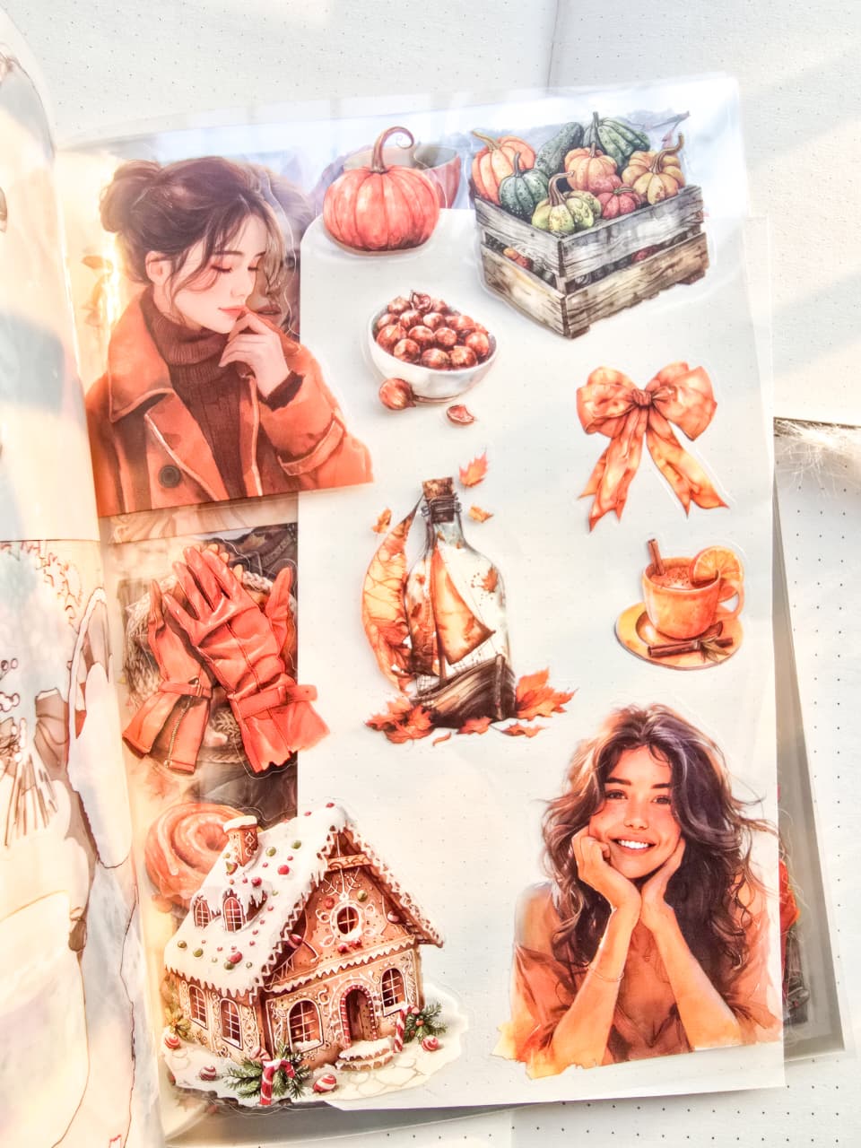 SJXS-4-03 |Autumn Fields Ode | PET Precut Big Size Sticker | 20 sheets