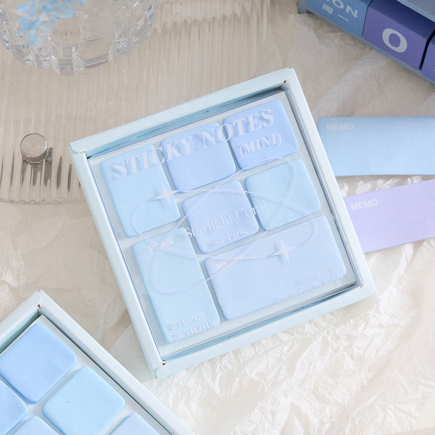 SN-1909-210(HMC) - Tears of Moonlight Pastel Paper Sticky Notes/Memo Pads Set | 95 mm * 98mm | 210 Sheets