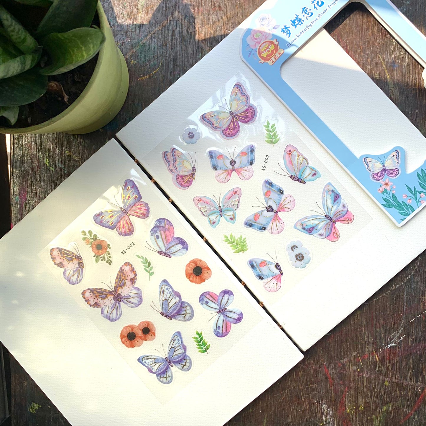 XS-002 DREAM BUTTERFLY STICKER 2 Sticker Sheets