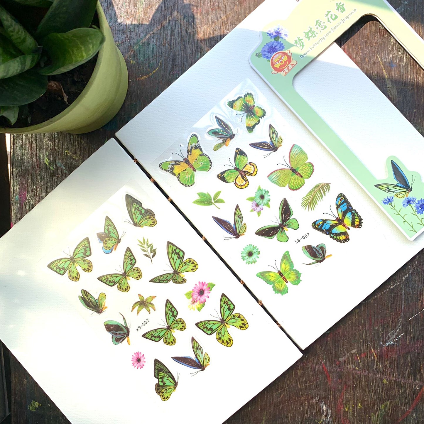 XS-007 DREAM BUTTERFLY STICKER 2 Sticker Sheets