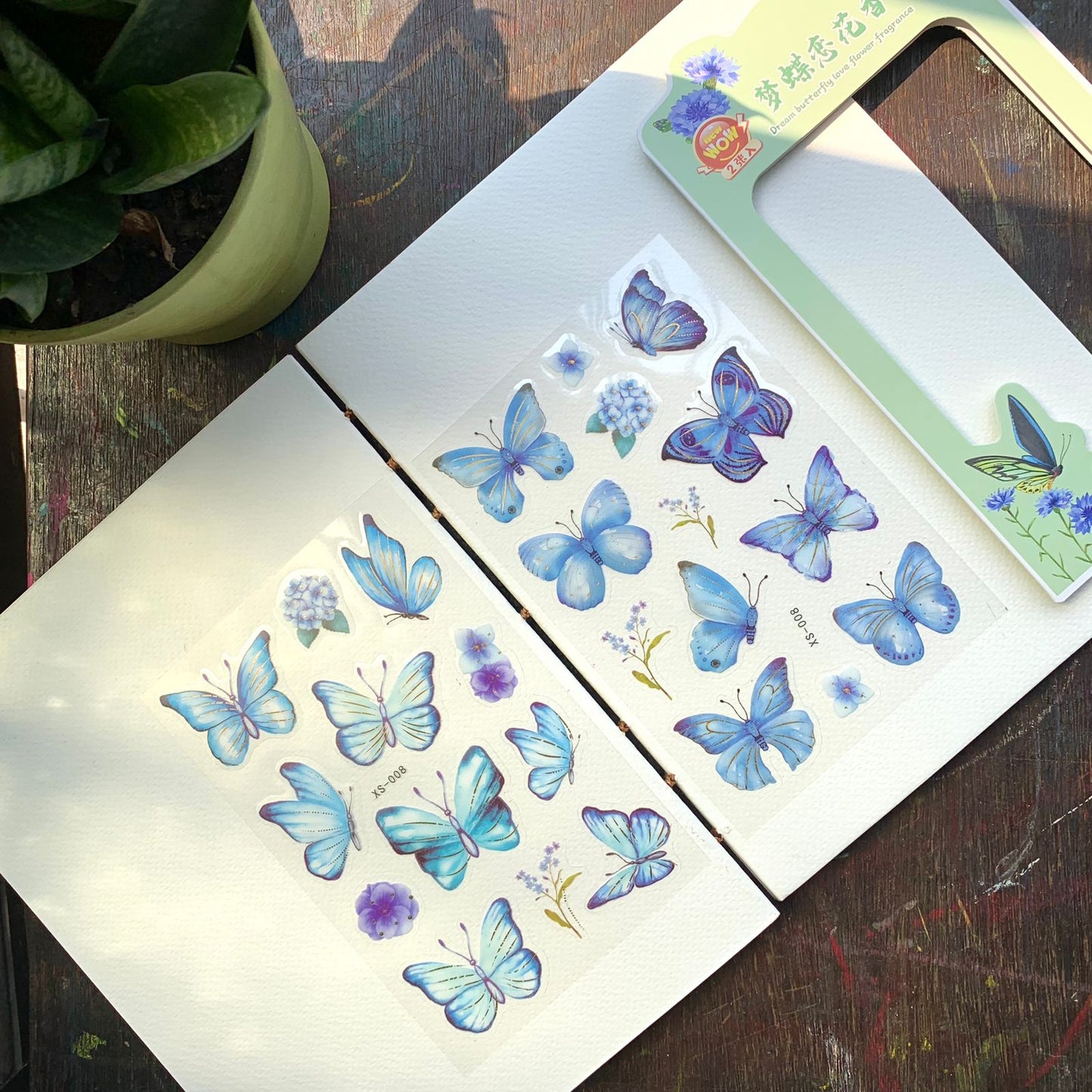 XS-008 DREAM BUTTERFLY STICKER 2 Sticker Sheets