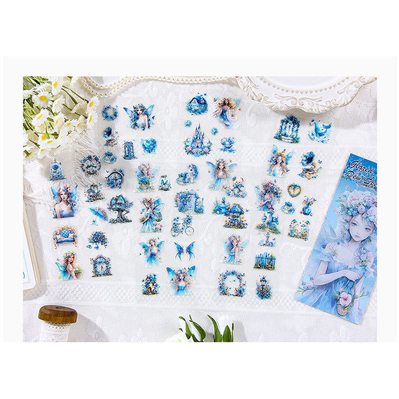 XYHM402 - sticker pack Star Language Flower Dream series retro cut film handbook pet material stickers 6 pieces into 4 types