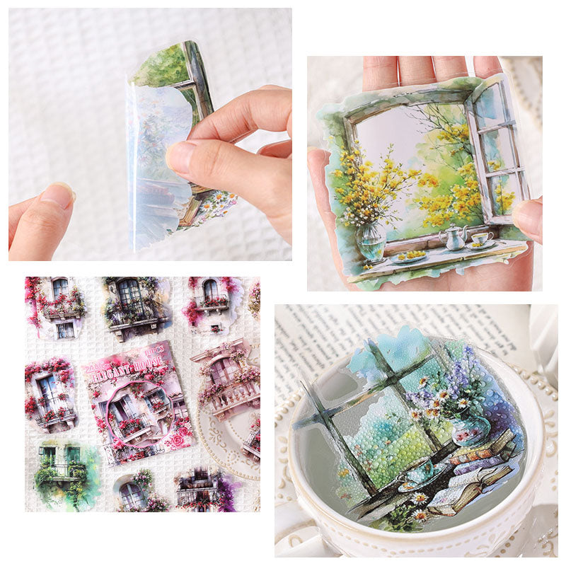YJQF602 - sticker pack Yaju Qingfeng series creative handbook retro pet handbook material stickers 10 pieces